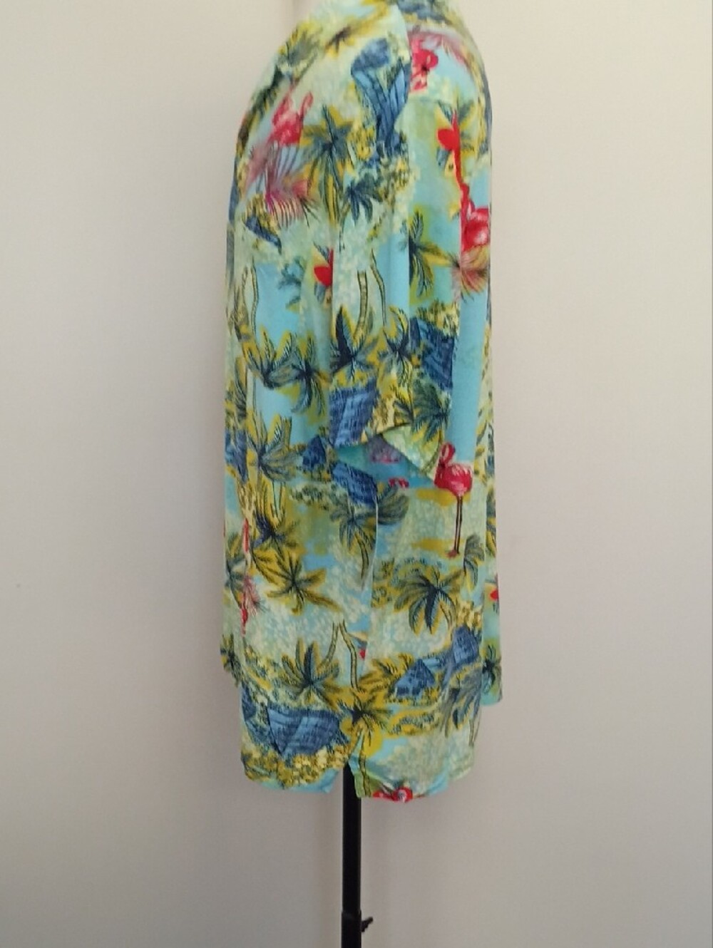 George Tropical Floral Hawaiian Camp Shirt Size Large - Picture 3 of 8